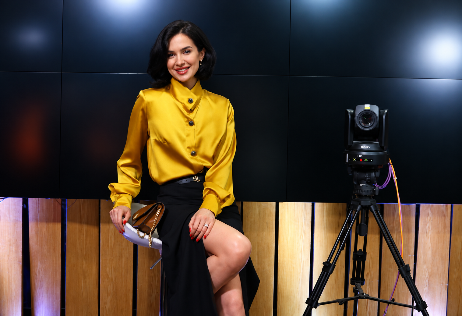 Milena Tunguz u televizijskom studiju